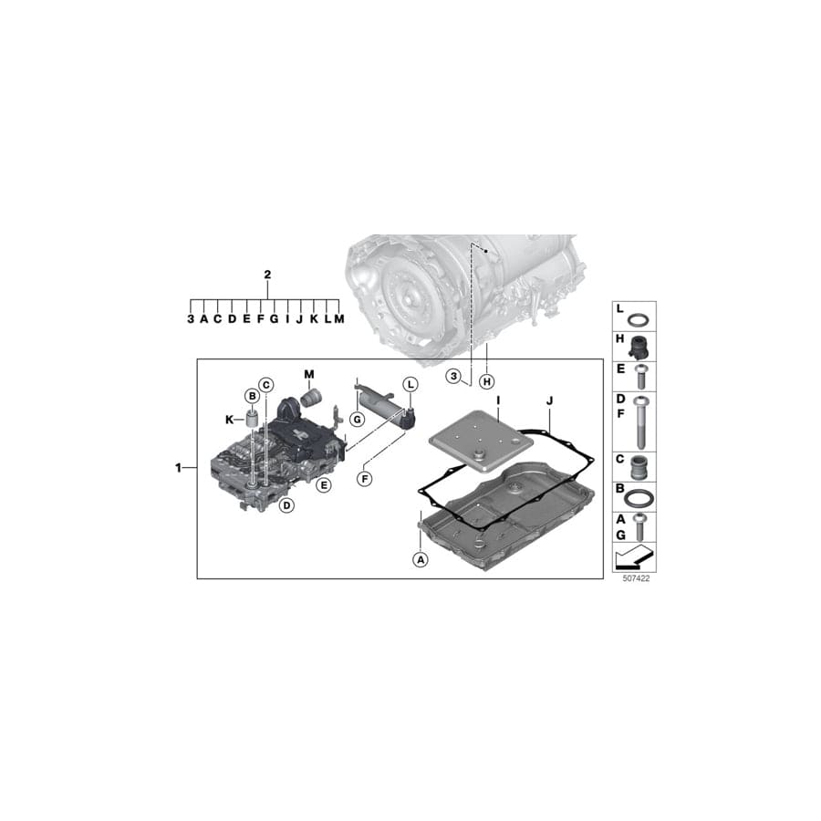 Genuine BMW 24348099569 F90 F93 Sealing Kit Mechatronics (Inc. M8, X4 M & M5)