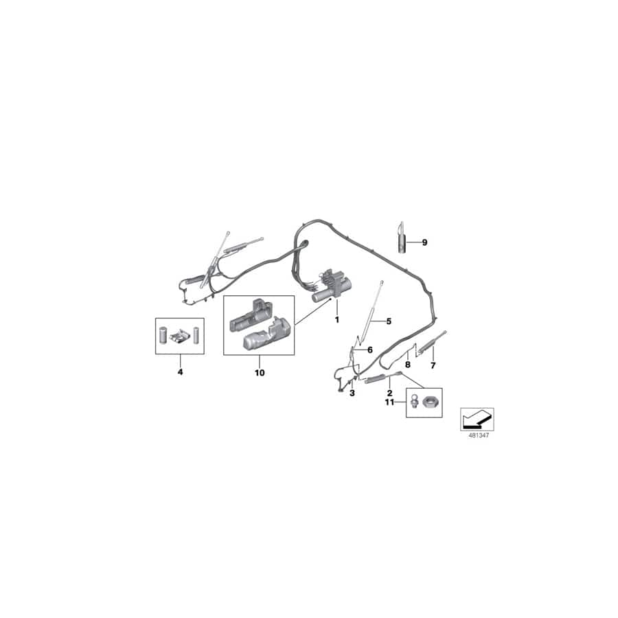 Genuine BMW 54347421825 F23 Hydraulic Cylinder Linkage Module, Left (Inc. 225d, 230i & 220i)