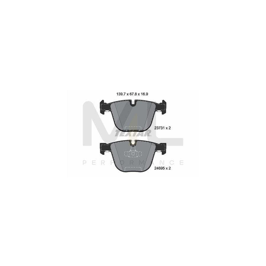 TEXTAR 2373101 Brake pad set prepared for wear indicator