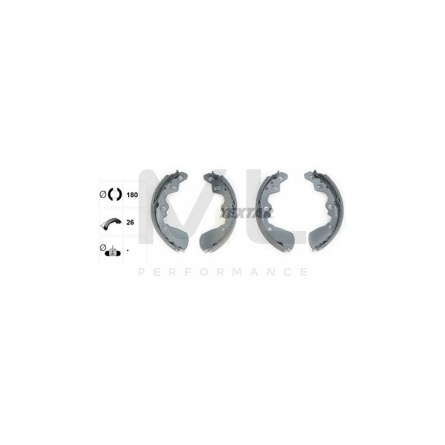 TEXTAR 91042600 Brake Shoe Set for SUZUKI SWIFT without handbrake lever