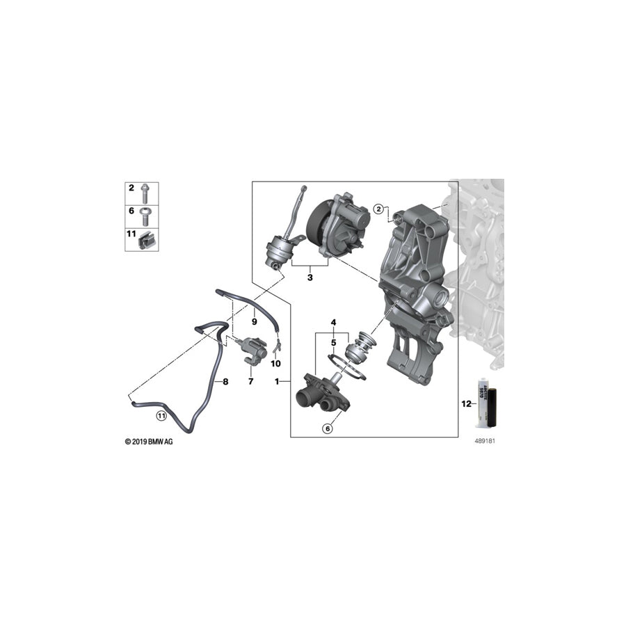 Genuine BMW 11518482252 G11 F56 F44 Countersunk Screw M6X20 (Inc. X2 20dX, 118d & 518d)