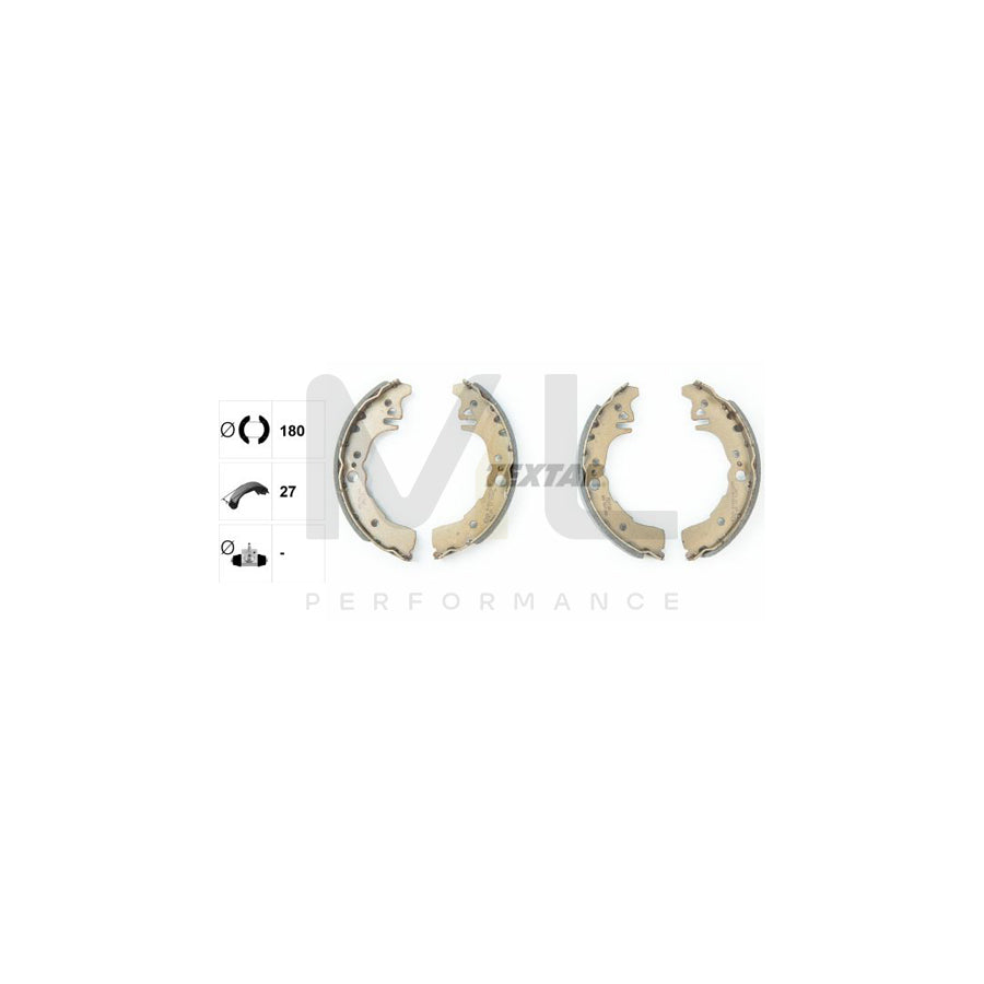 TEXTAR 91071800 Brake Shoe Set without handbrake lever