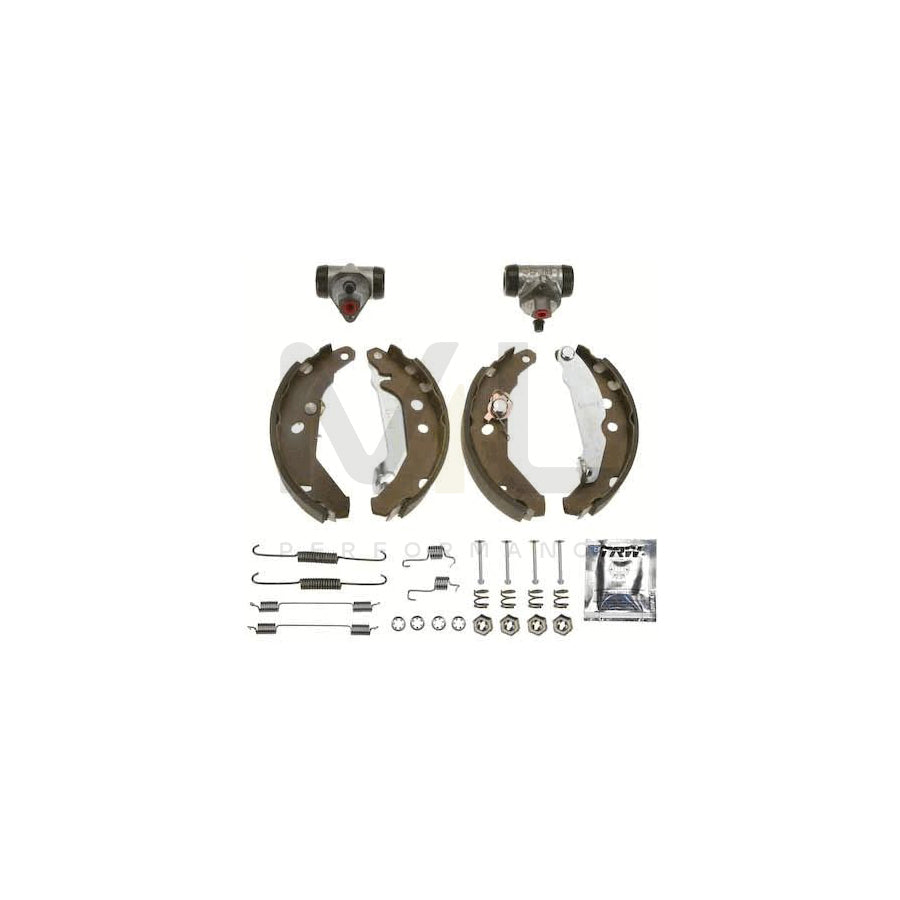 TRW BK1648 Brake Shoe Set for FORD FIESTA with wheel brake cylinder, Brake Kit