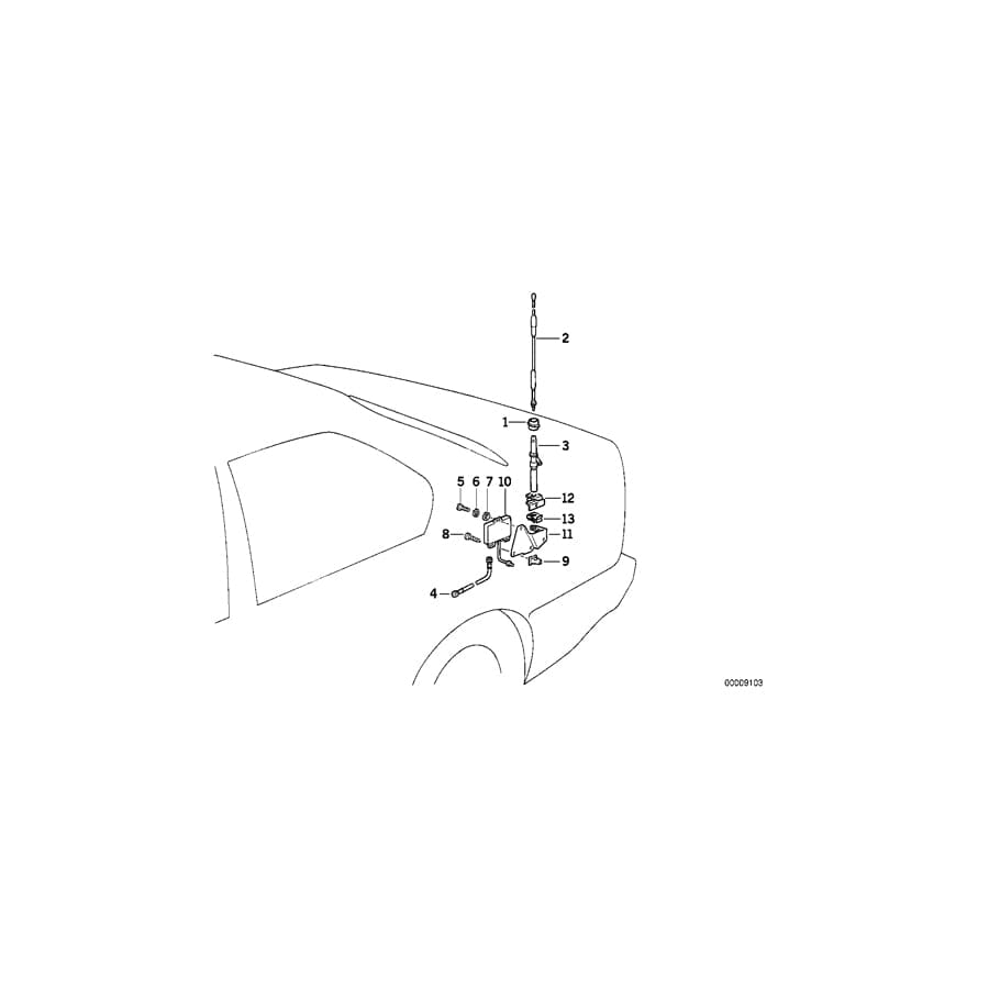 Genuine BMW 65211384477 E34 E32 Grommet (Inc. 525ix, 730i & 740iL)