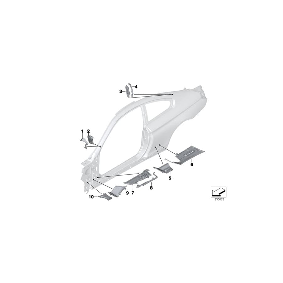 Genuine BMW 41217230279 Molded Part, B-Pillar, Lower Left (Inc. 650iX, 650i & 650iX 4.4)