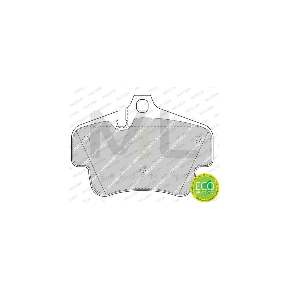 Ferodo Premier Eco Friction FDB4329 Brake Pad Set Not Prepared for Wear Indicator, Without Accessories