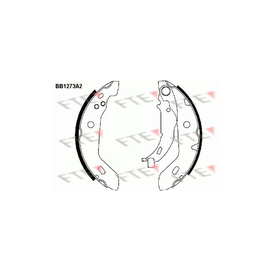 FTE Bb1273A2 Brake Shoe Set Suitable for Mercedes-Benz A-Class (W168)