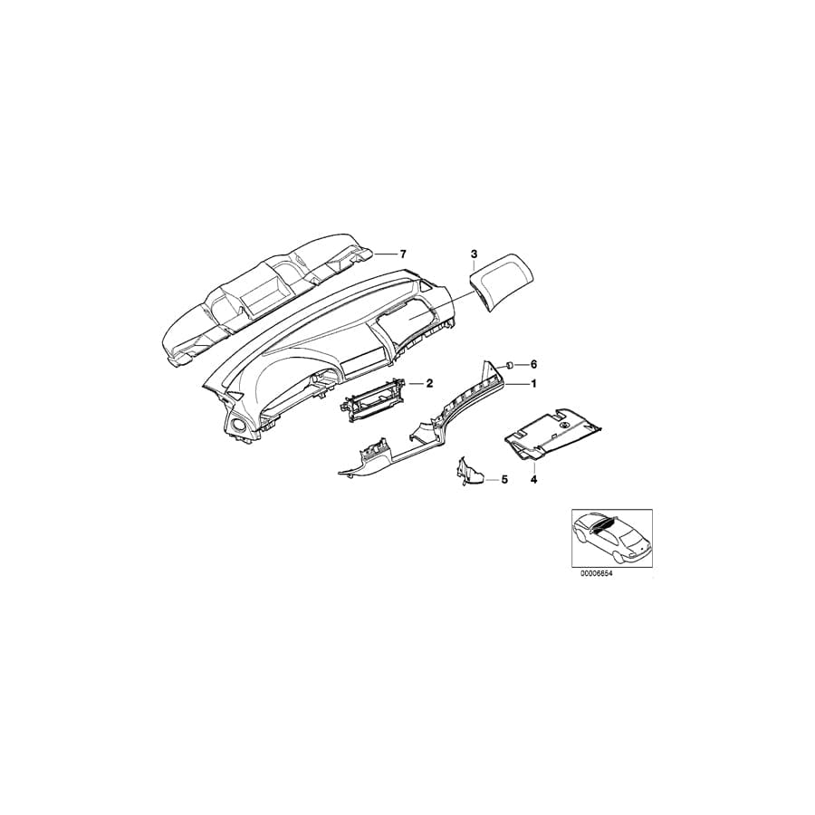 Genuine BMW 51457037713 E39 Function Carrier Radio (Inc. 540i, 528i & 525d)