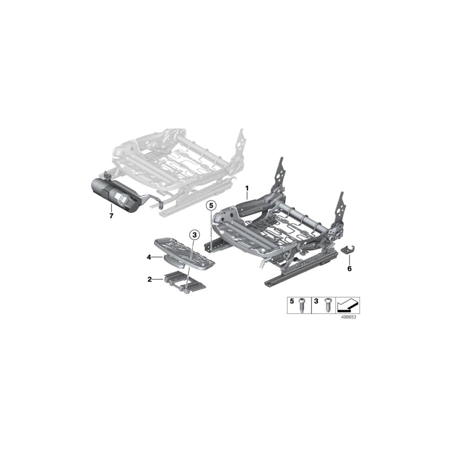 Genuine BMW 52107270153 F22 F21 Seat Mechanism Left (Inc. 218i, 118i & 116i)