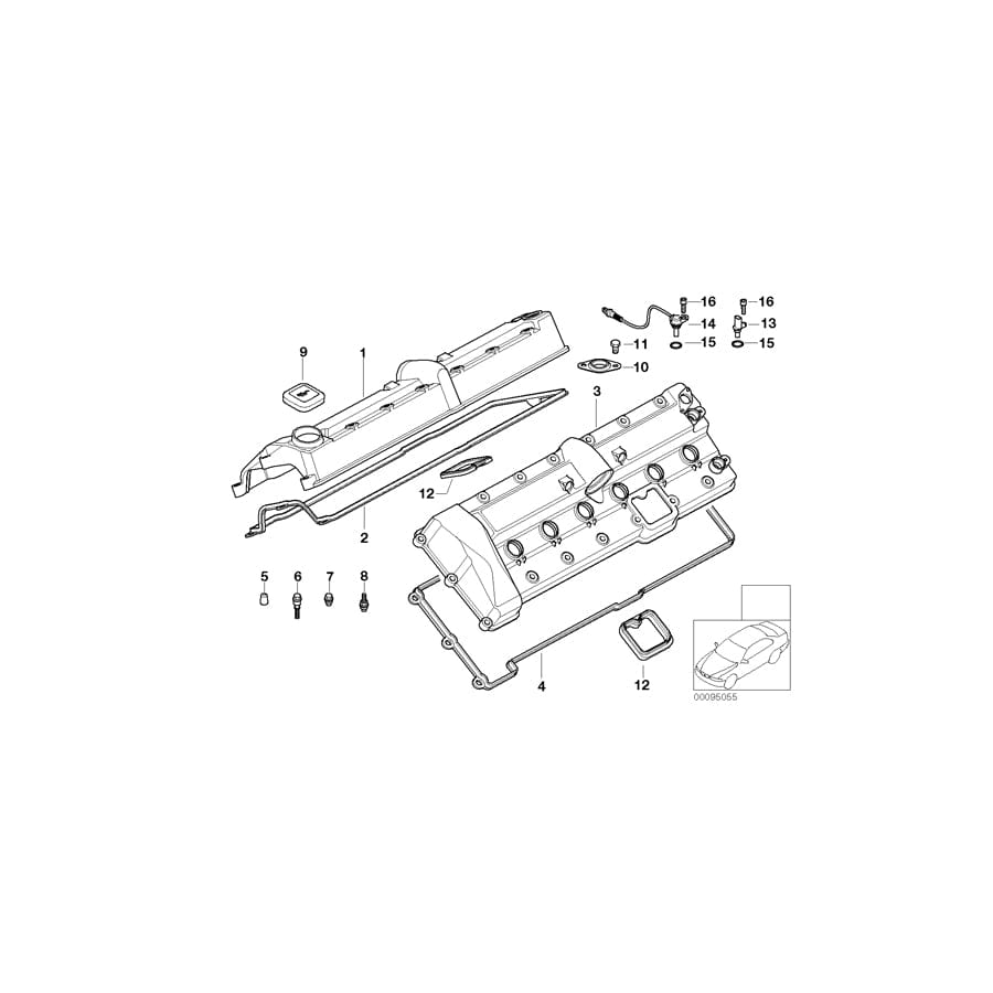 Genuine BMW 11127520044 RR1 Screw M5X12-8.8-KTL (Inc. Drophead, 760i & 760Li)