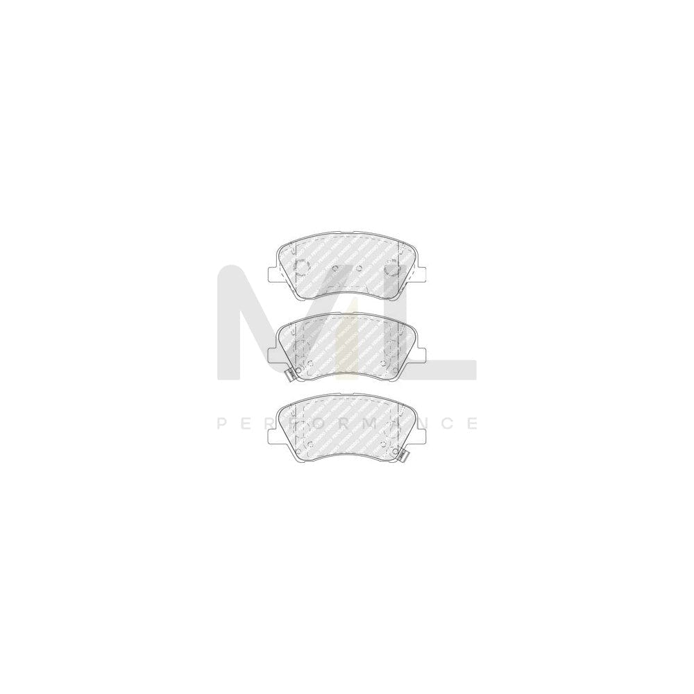 Ferodo FDB5040 Brake Pad Set With Acoustic Wear Warning, With Accessories