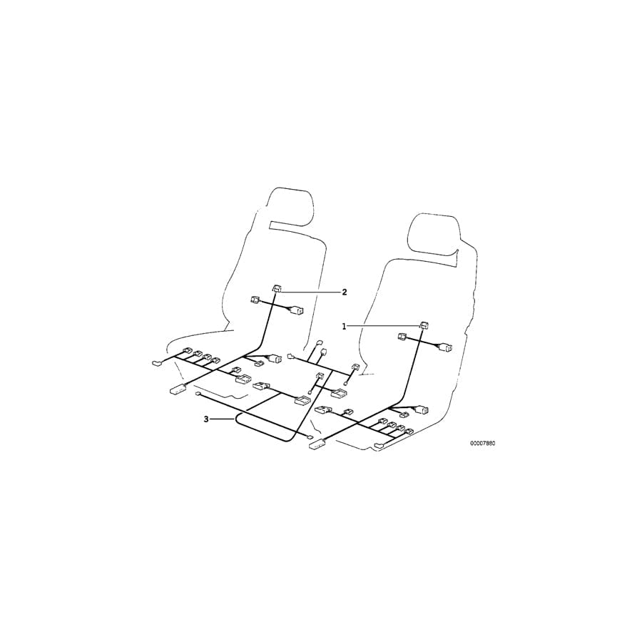 Genuine BMW 61121392700 E31 Wir.Set Seat/Mirror/Steering Column Memo (Inc. 840i, 850Ci & 840Ci)