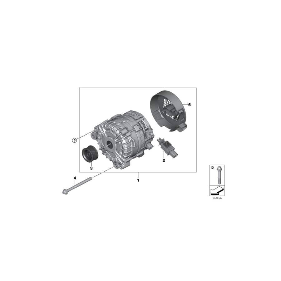 Genuine BMW 12318635480 G30 G06 G21 Voltage Regulator 180A (Inc. 520d ed, 525d & 640i)