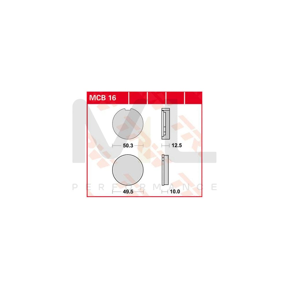 TRW Organic Allround Mcb16 Brake Pad Set