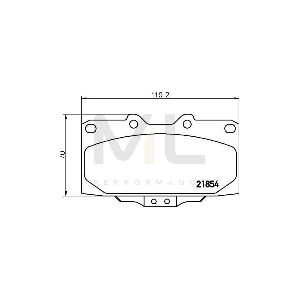 Hella 8DB 355 017-211 Brake Pad Set With Acoustic Wear Warning | ML Performance Car Parts