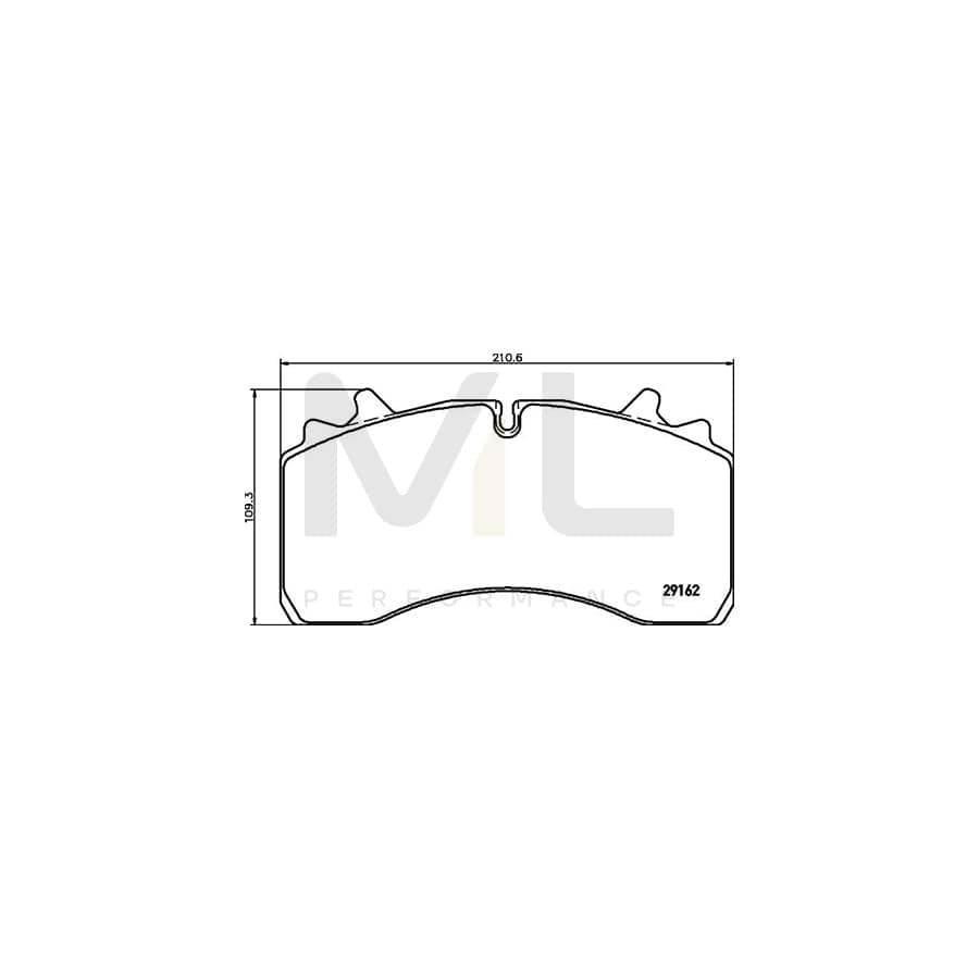 TEXTAR 2916201 Brake pad set prepared for wear indicator