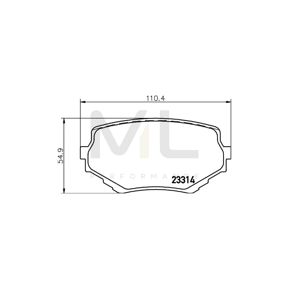 Hella 8DB 355 017-181 Brake Pad Set With Acoustic Wear Warning | ML Performance Car Parts