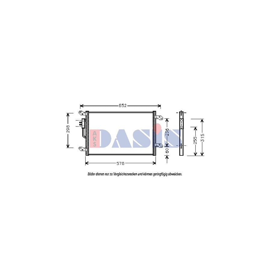 AKS Dasis 302000N Air Conditioning Condenser for Lancia Lybra