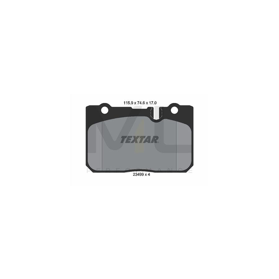 TEXTAR 2349901 Brake pad set prepared for wear indicator