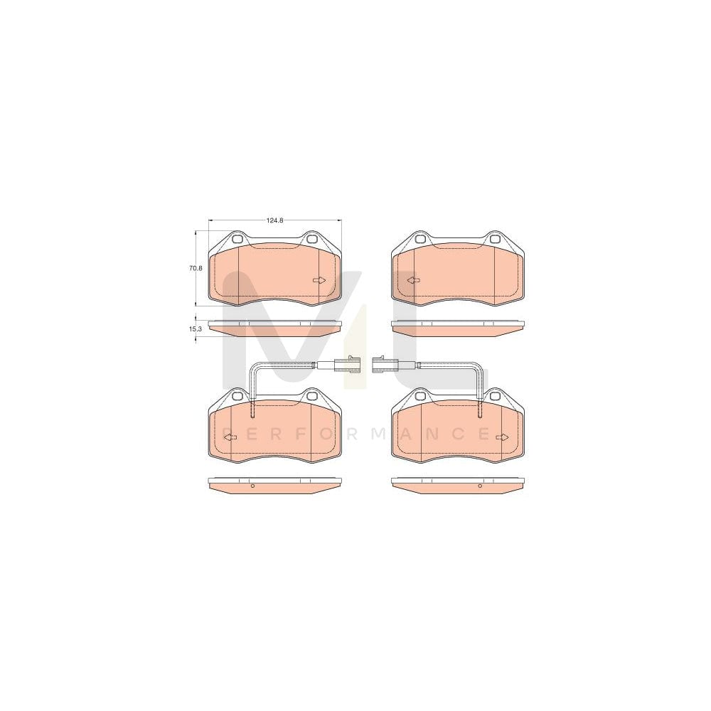 TRW Gdb2045 Brake Pad Set Incl. Wear Warning Contact