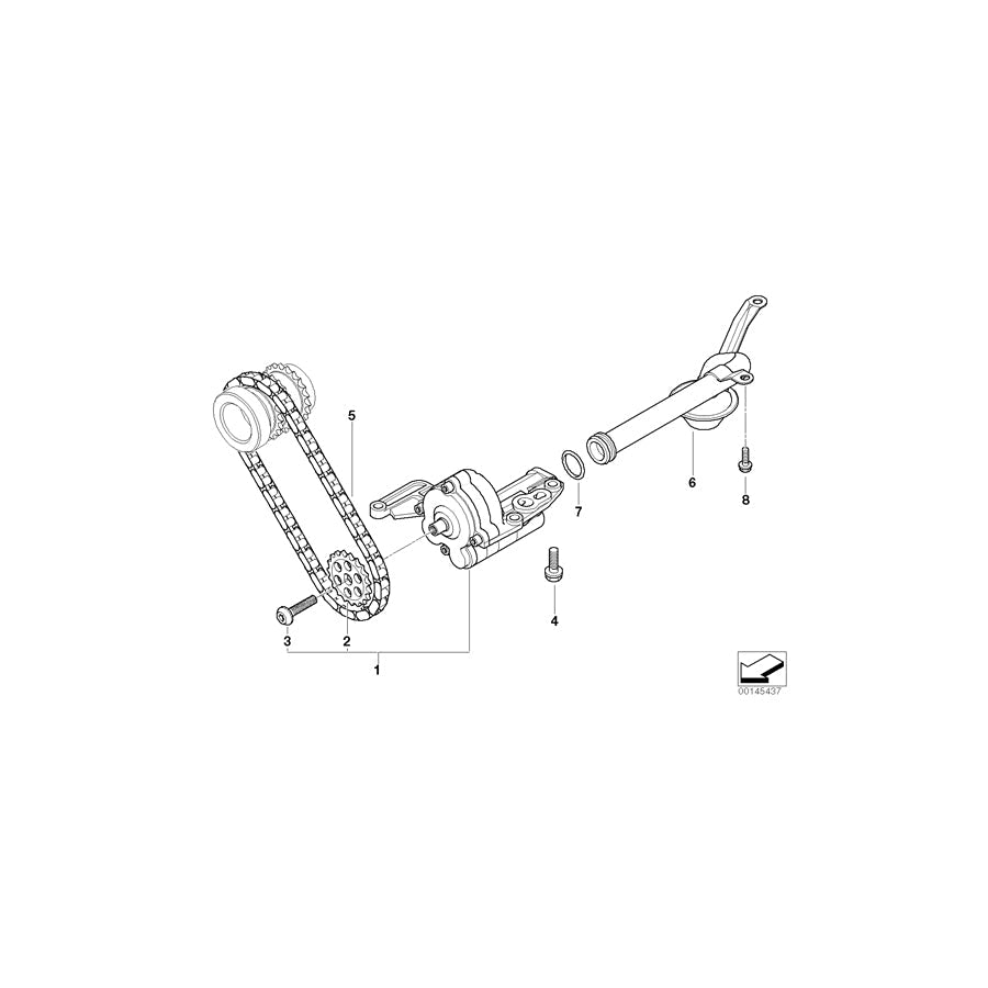 Genuine BMW 11417805816 E65 Oil Pump (Inc. 745d)