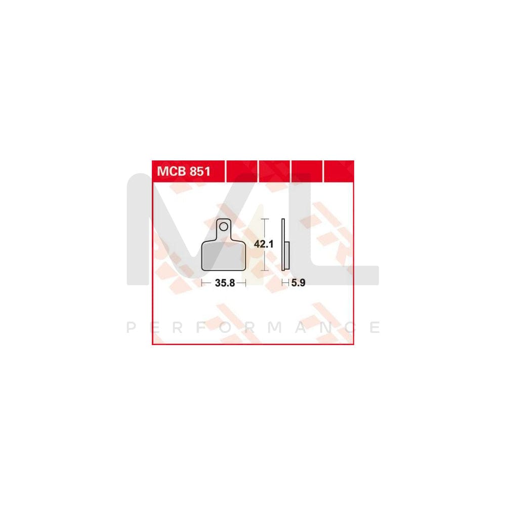 TRW Organic Allround Mcb851 Brake Pad Set