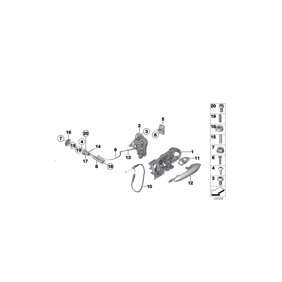 Genuine BMW 51218424937 Door Handle Front Left (Inc. M6 GT3)