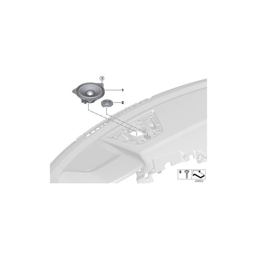 Genuine BMW 65132622545 G29 G20 G14 Mid-Range Speaker Hifi System (Inc. 330dX, 840i & Z4 30i)