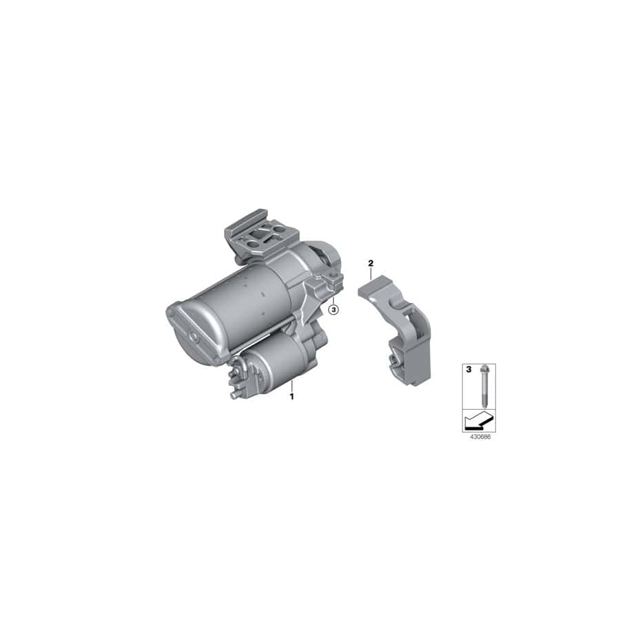 Genuine BMW 12418625994 F36 F22 F20 Exch. Starter Motor (Inc. 430iX, 420i & 330i)