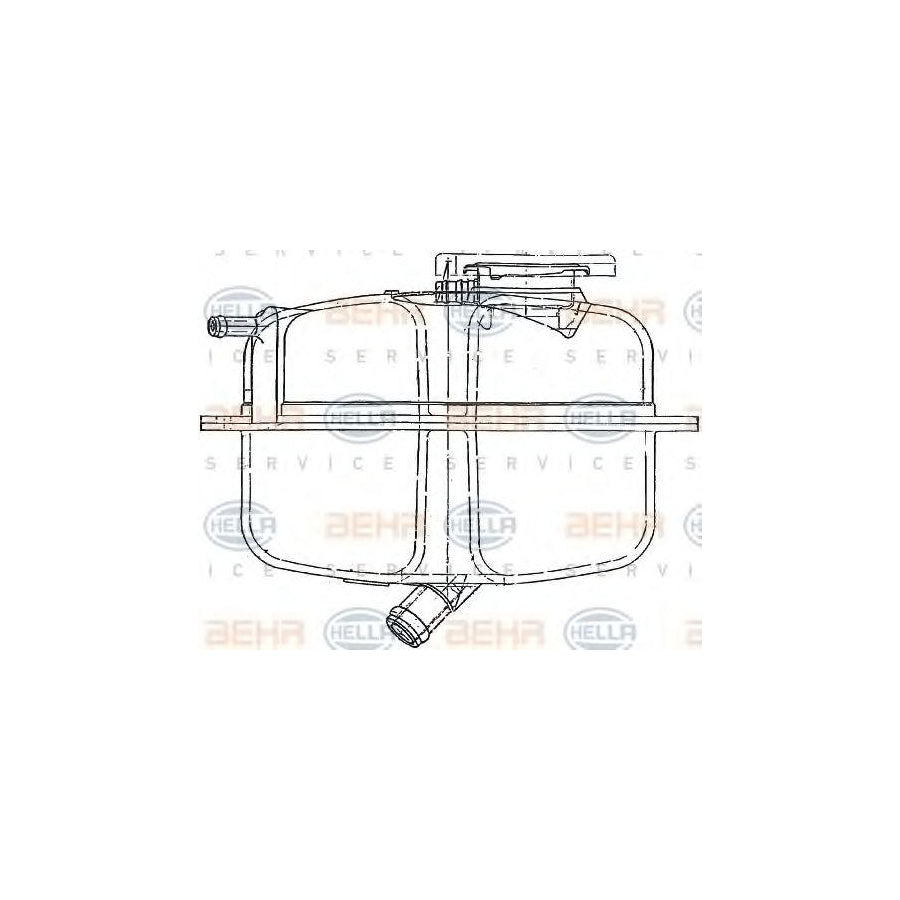 Hella 8MA 376 705-001 Coolant Expansion Tank Suitable For Mercedes-Benz Sl Convertible (R107)
