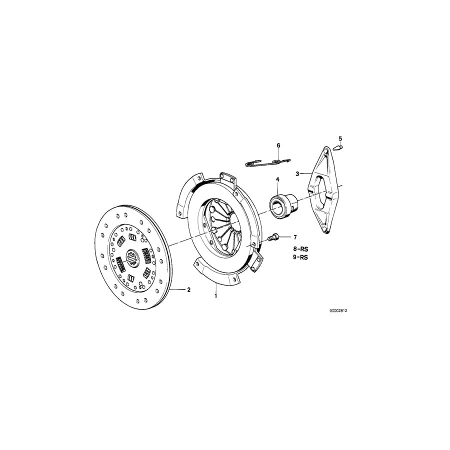 Genuine BMW 21201225383 E21 E30 E12 Set Exch-Clutch Parts Asbestos-Free D=228mm (Inc. 320, 320i & 520i)