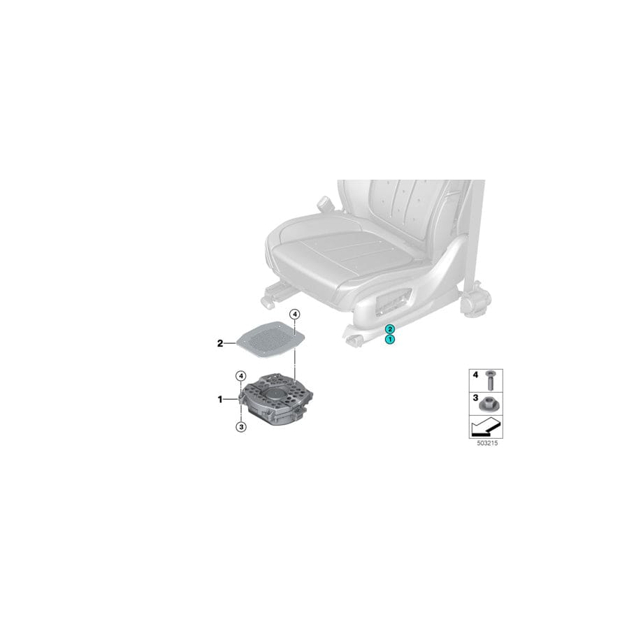 Genuine BMW 65132622512 G05 G06 Central Woofer STEREO-SYSTEM (Inc. X5)