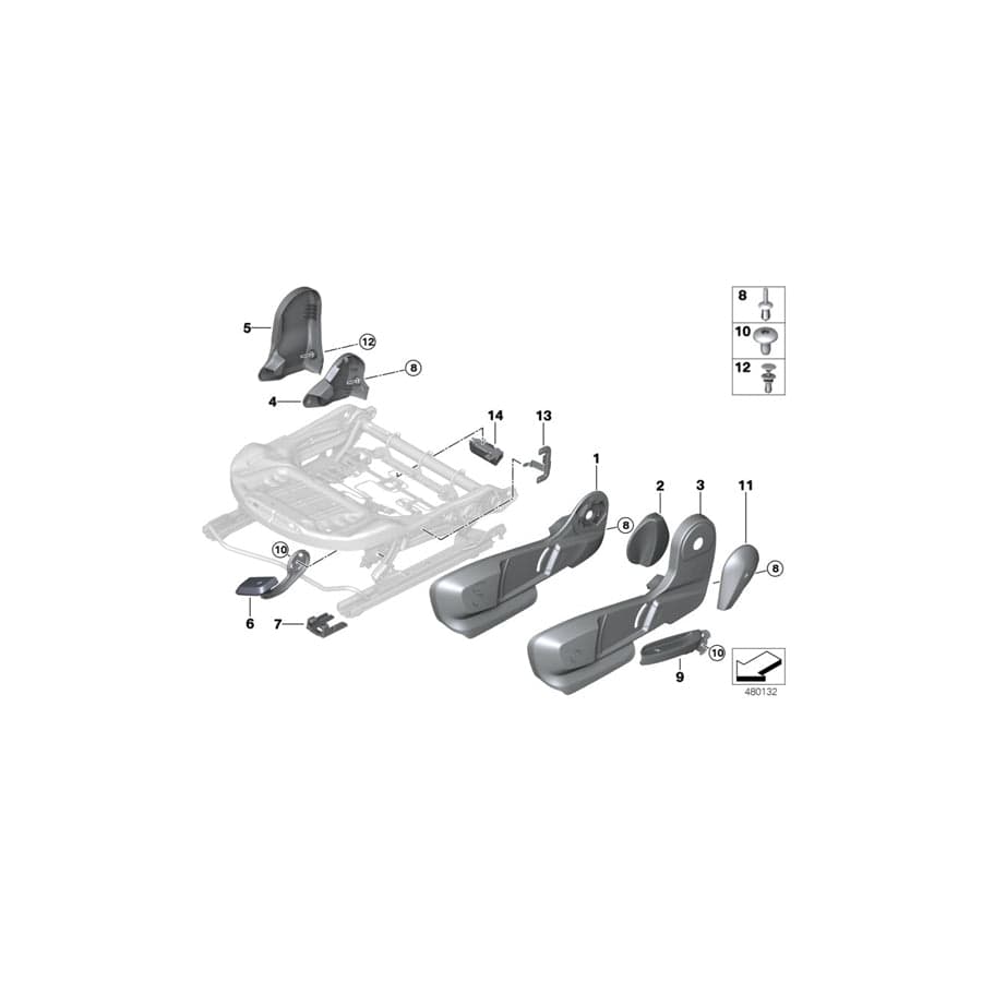 Genuine BMW 52107352694 F46 F39 F48 Handle Right (Inc. X2 18d, X2 25iX & X1 18dX)