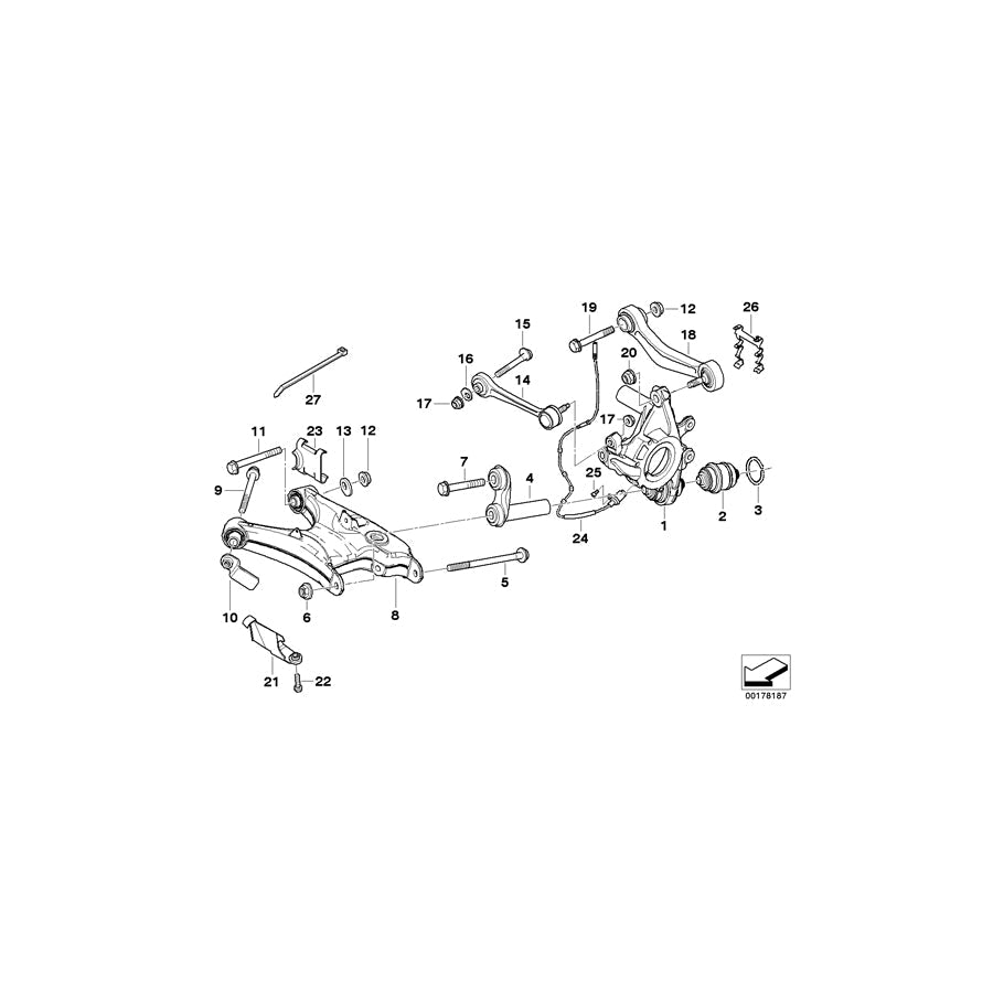 Genuine BMW 34526756376 E39 Pulse Generator, Abs (Inc. 525d, M5 & 523i)