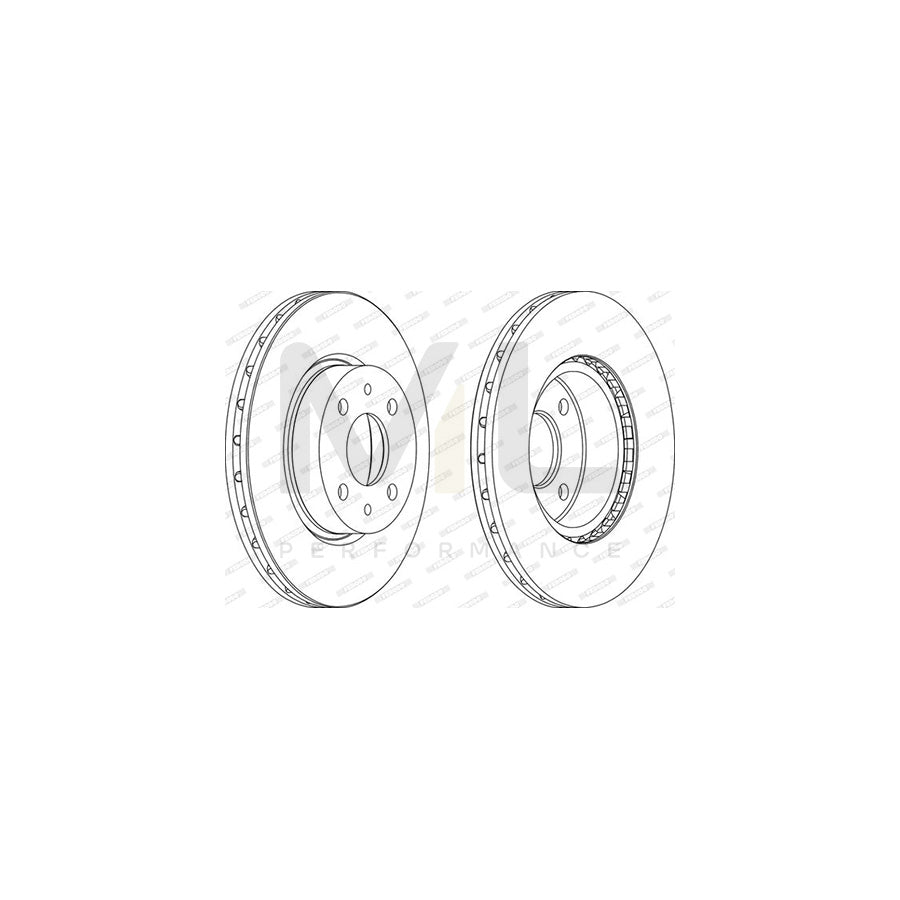 Ferodo Premier DDF178 Brake Disc Vented, With Bolts/Screws - Pair