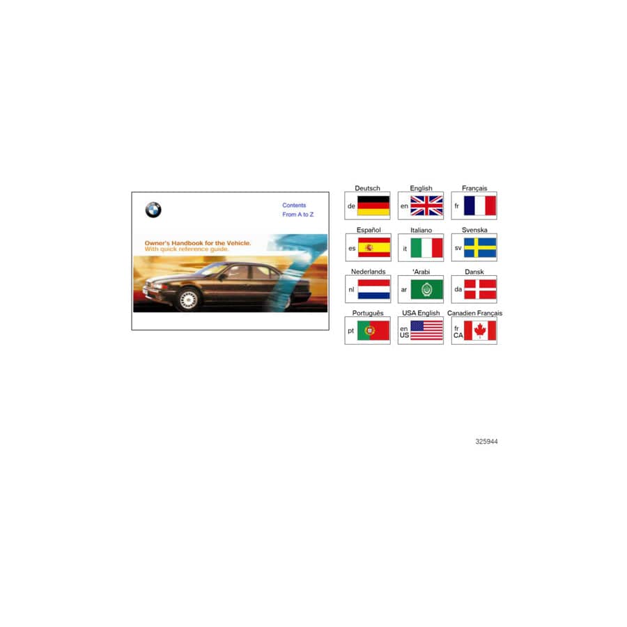 Genuine BMW 01400155275 E38 Suppl. Owner'S Handbook Multilingual E38 (Inc. L7, 750iL & 725tds)