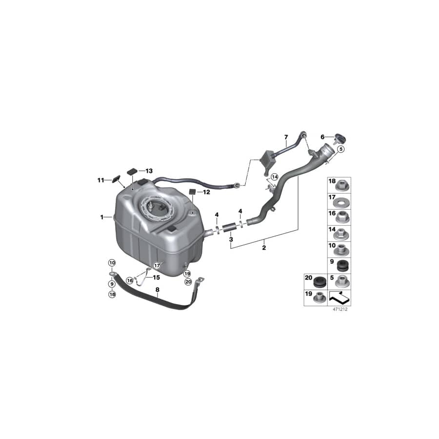 Genuine BMW 16116765777 E63 E64 E60 Damping Strip 50X30X12mm (Inc. 530xd, 525xi & 650i)