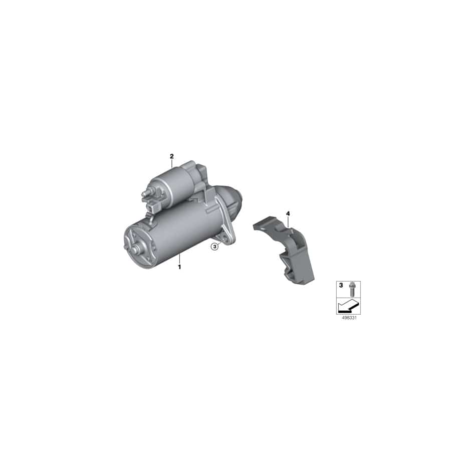 Genuine BMW 12418614519 F23 F31 F26 Exch. Starter Motor (Inc. 328i & X3)