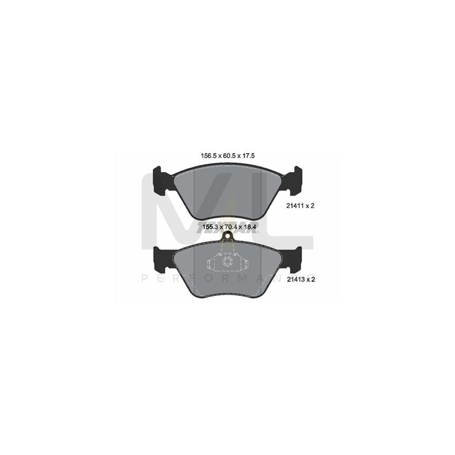 TEXTAR 2141101 Brake pad set prepared for wear indicator