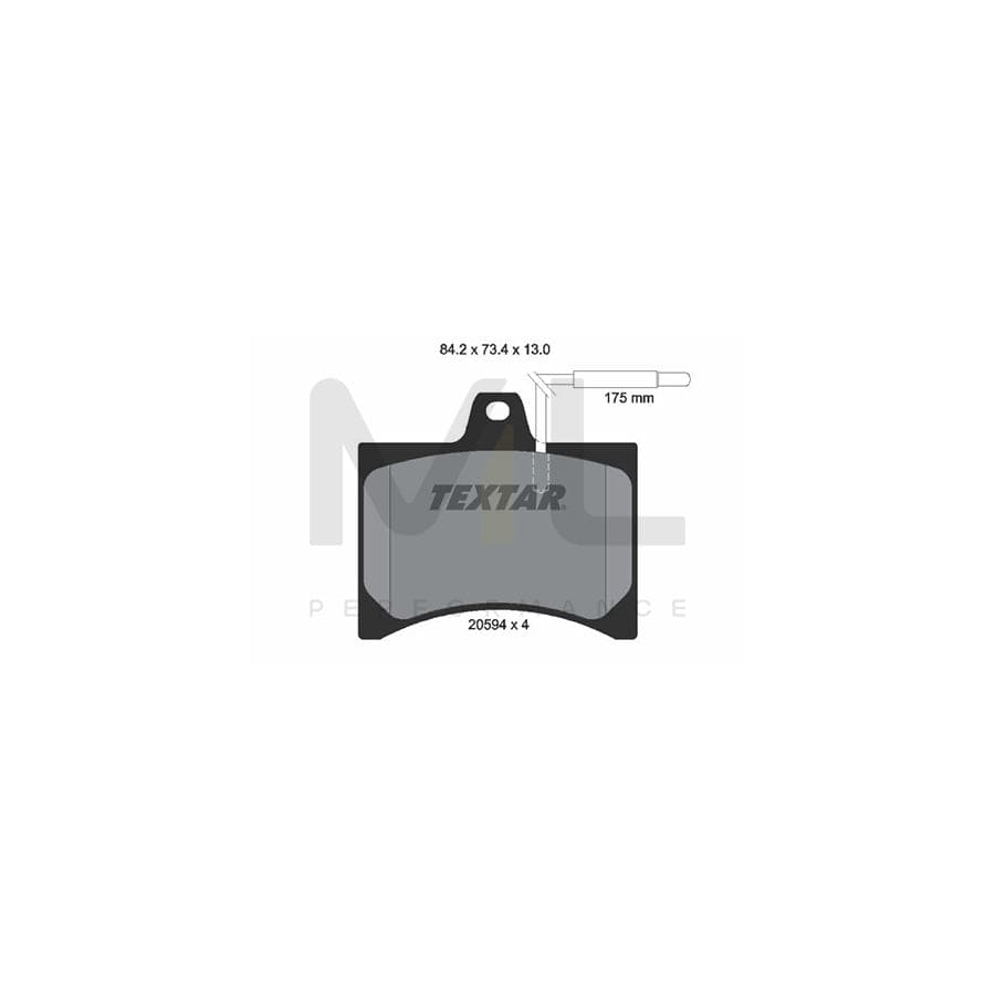 TEXTAR 2059403 Brake pad set with integrated wear warning contact