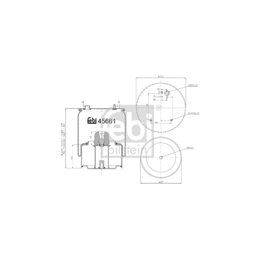 Febi Bilstein 45661 Boot, Air Suspension