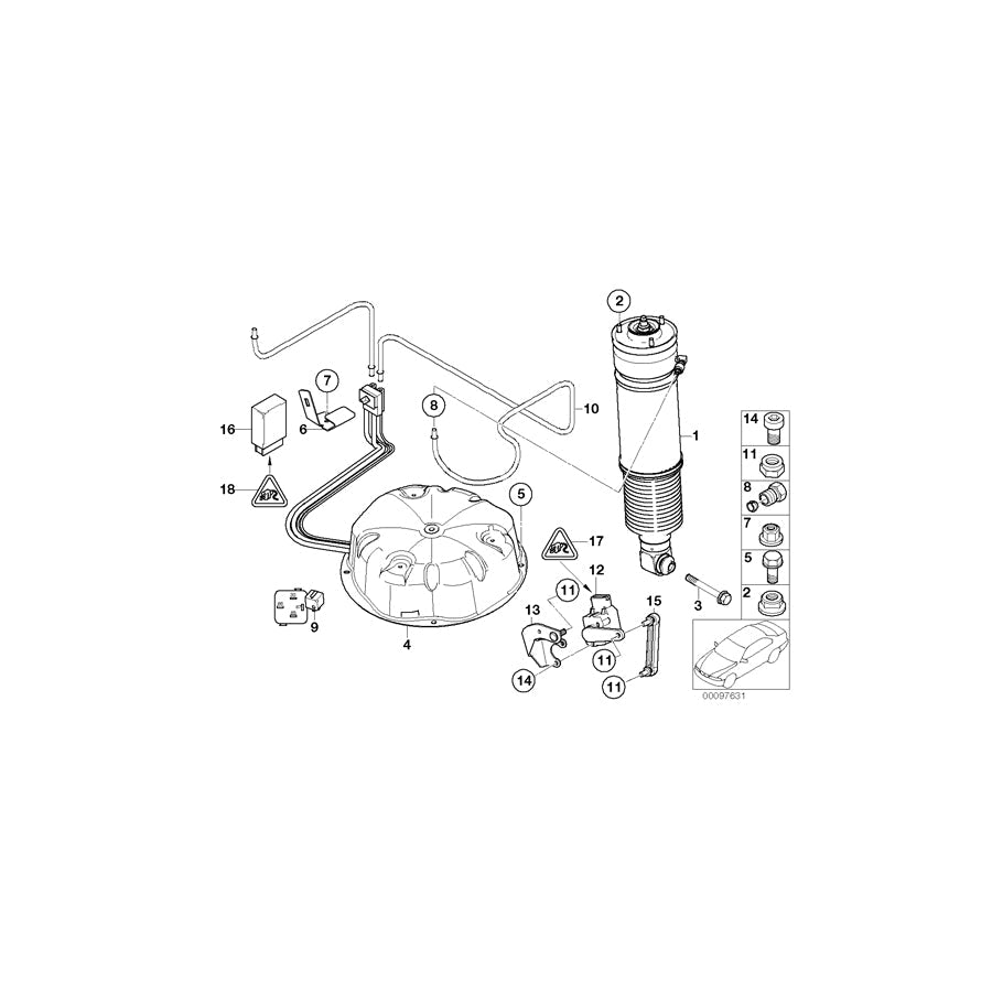 Genuine BMW 37136751814 E65 E66 Right Distribution Piece Pipe (Inc. 745d, 735i & 730Ld)