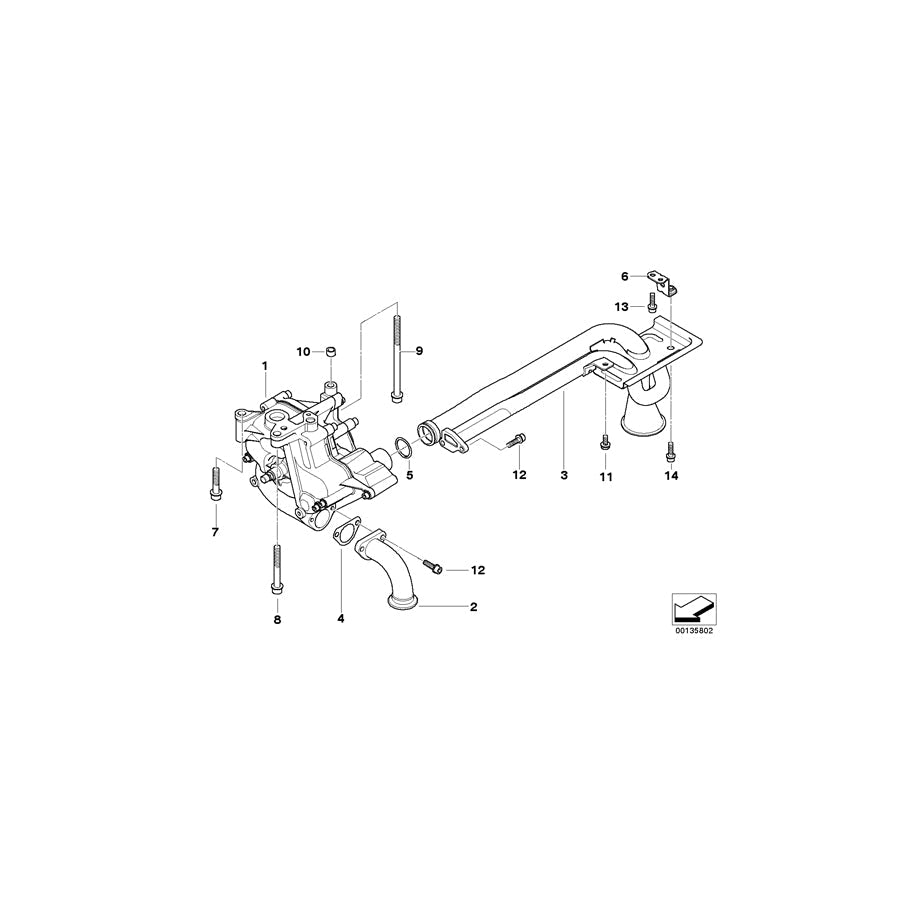 Genuine BMW 11417836094 E64 E60 E63 Bracket Oil Pipe (Inc. M5 & M6)
