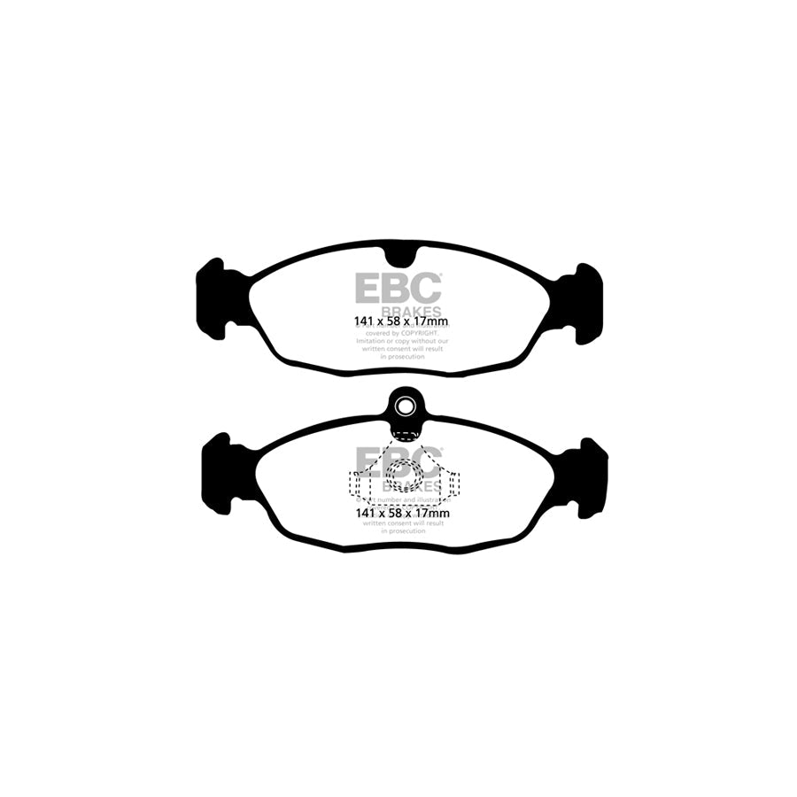 EBC DP21198 Daimler Jaguar Greenstuff Rear Brake Pads - ATE Caliper 2 | ML Performance UK Car Parts