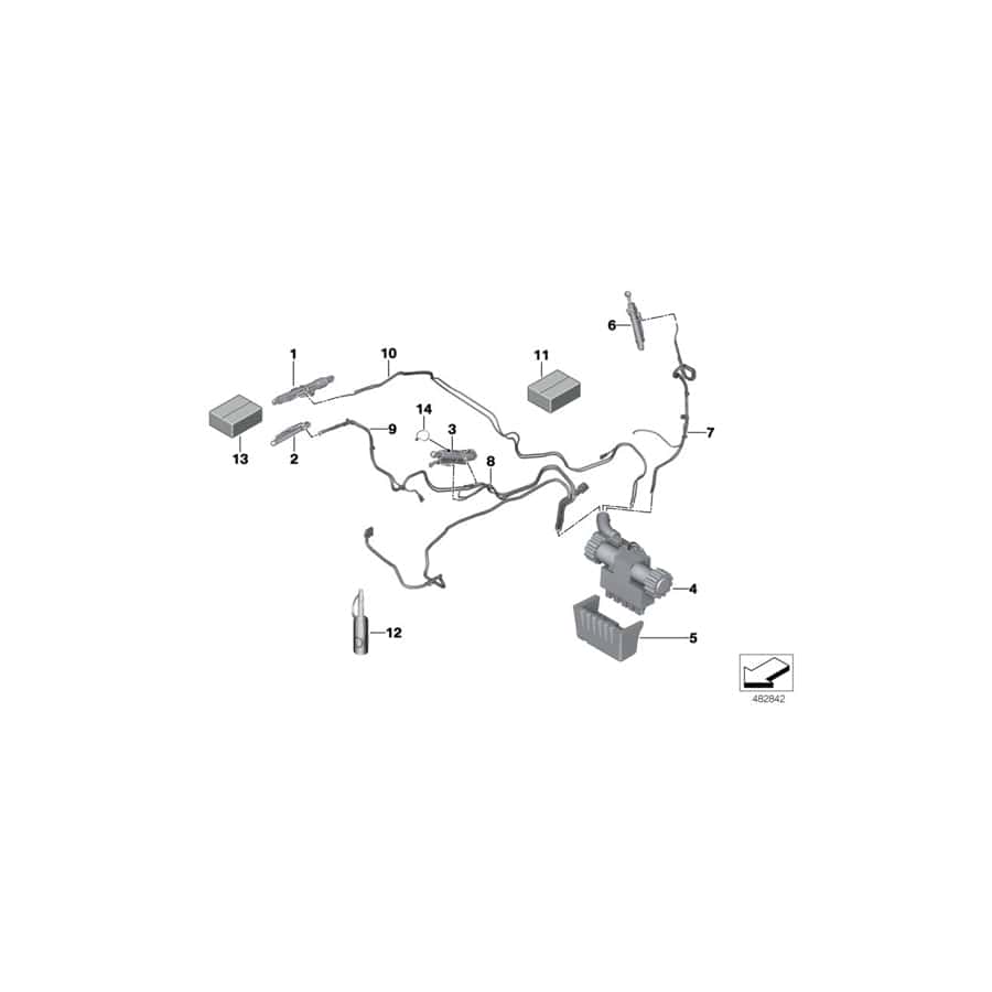Genuine BMW 54377344460 F33 F83 Hydraulic Hose Right (Inc. 430iX, 435iX & 420d)