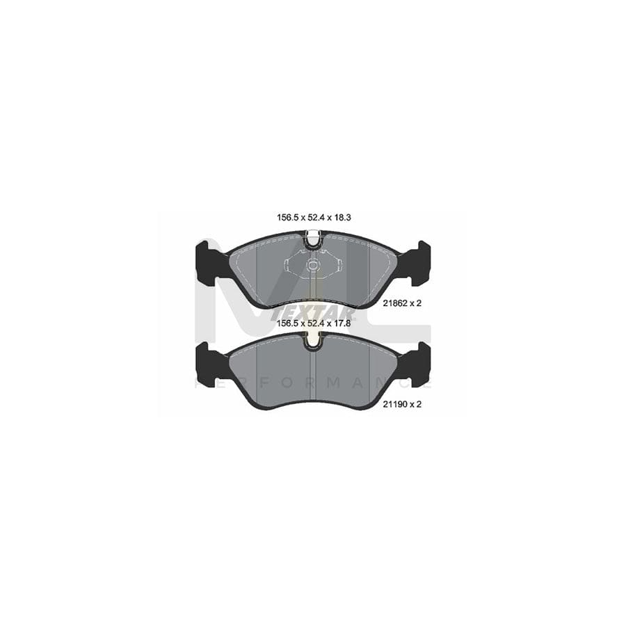 TEXTAR 2186201 Brake pad set prepared for wear indicator