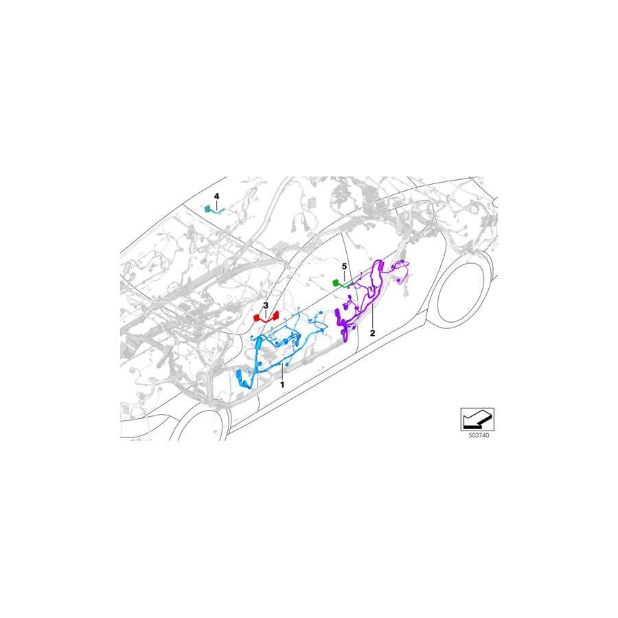 Genuine BMW 61127927638 F93 G16 Driver's Side Door Cable Harness (Inc. 840i, M8 & 840iX)