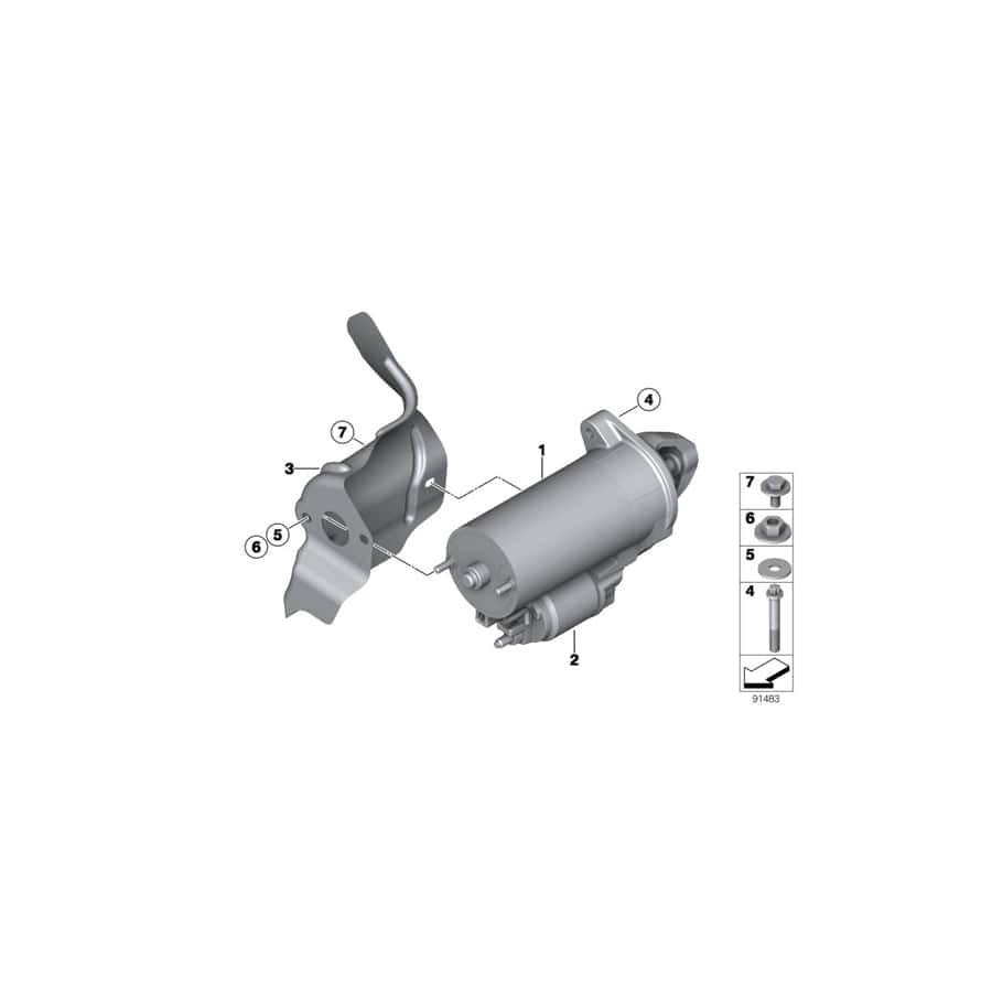 Genuine BMW 12417579156 F11 E89 F07 Exch. Starter Motor (Inc. X3)