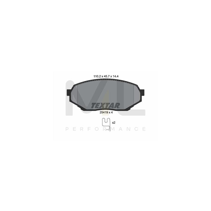 TEXTAR 2541901 Brake pad set with acoustic wear warning