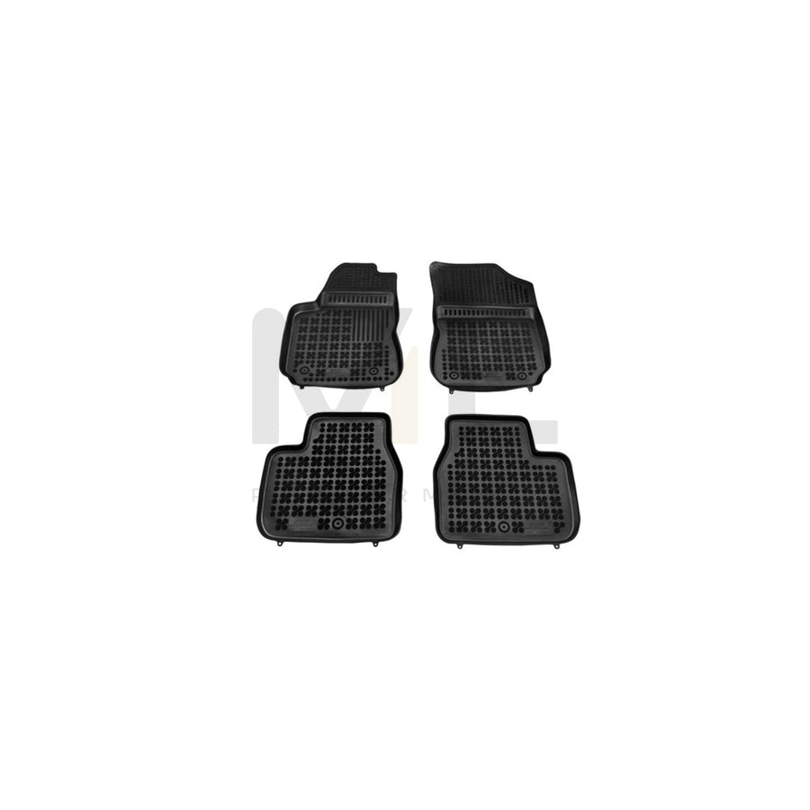 REZAW PLAST Tailored 201228 Floor mat set for CITROテ起 C4 II Cactus Elastomer, Front and Rear, Quantity: 4, Black